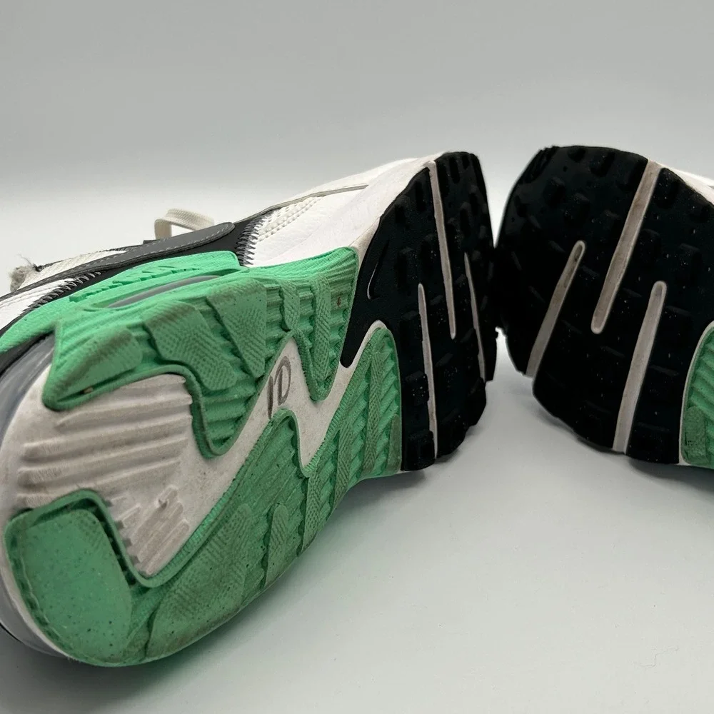 Nike Air Max Excee Sneakers Womens 8 White Green Low Top Running Shoes